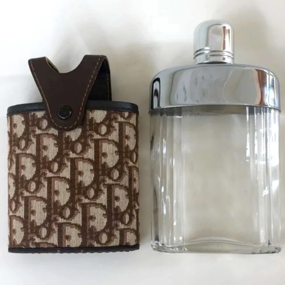 Christian Dior Vintage Monogram Mellow Steer Leather Hip Flask - Picture 14 of 16